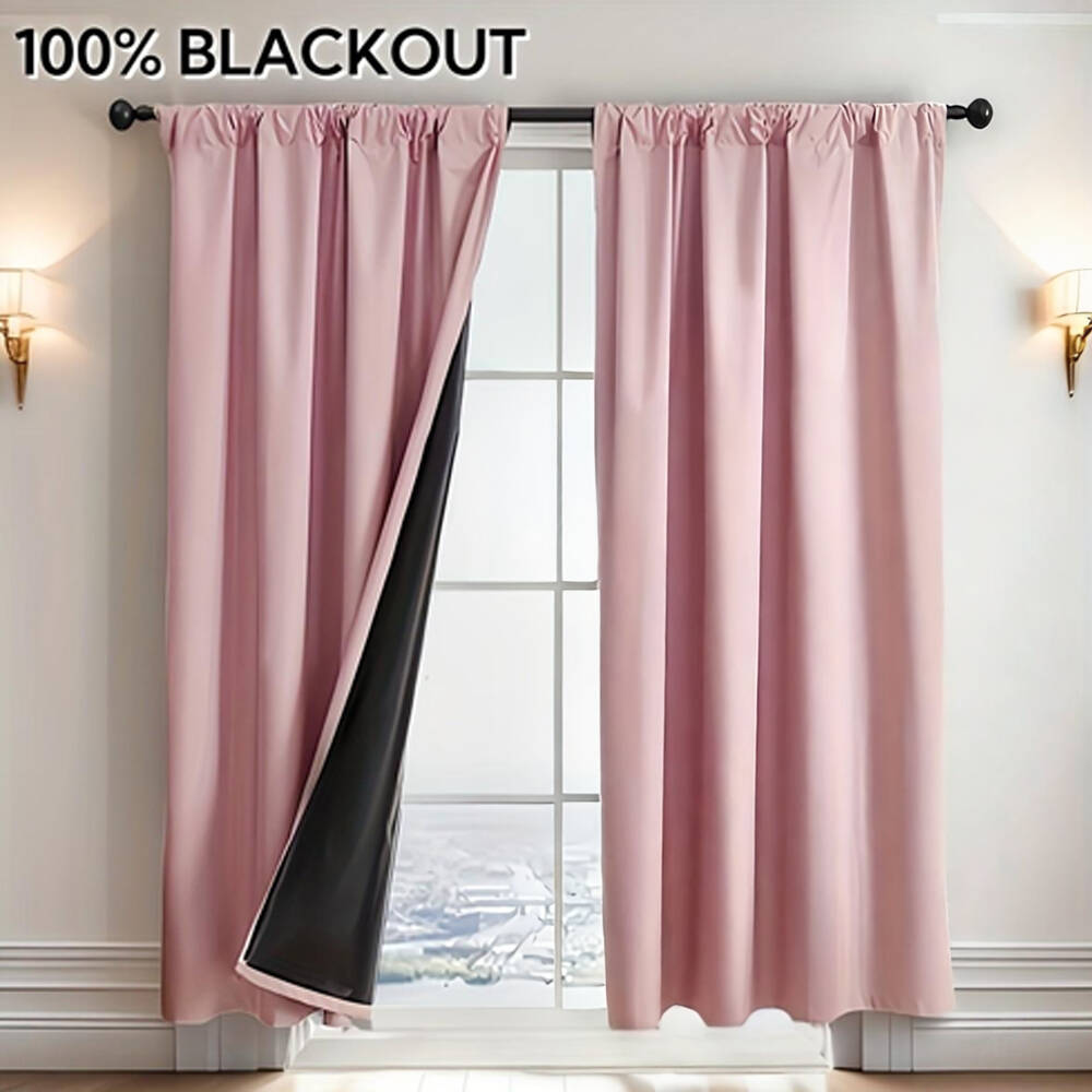 Home Office Setup Ideas - Tenda Oscurante 100% con Retro Nero,