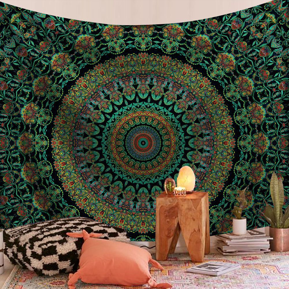 Home Office Yoga Room - Arazzo da Parete con Mandala Indiano,