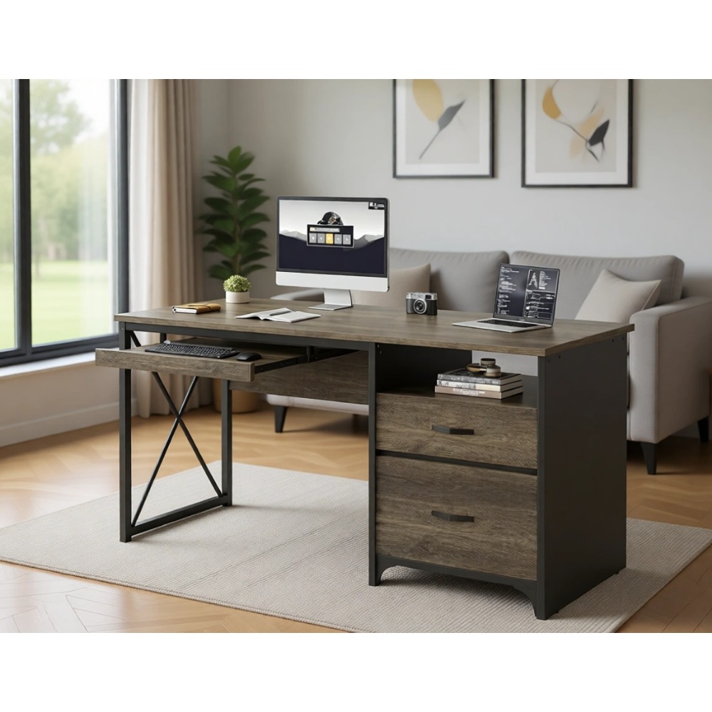 Home Office Industrial Style - Scrivania in stile industriale da 55