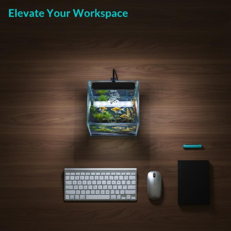 Home Office With Plants - Lampada LED USB per Acquario con
