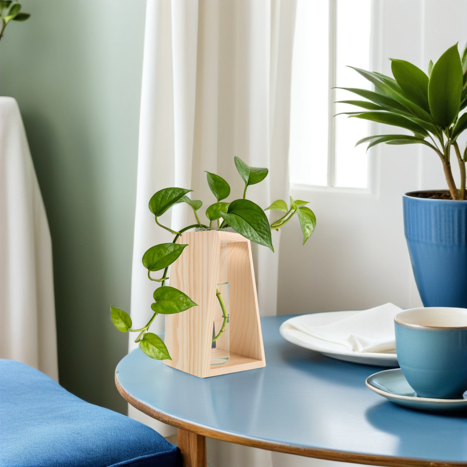 Home Office With Plants - Contenitore in Vetro per Piante Idroponiche