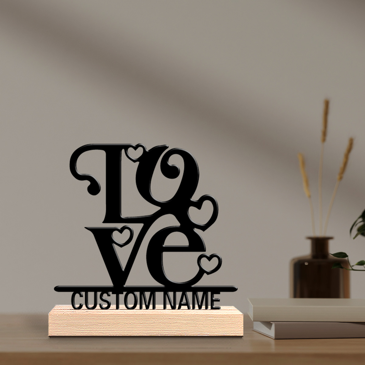 Home Office Industrial Style - Statua in Metallo Personalizzata Romantica con