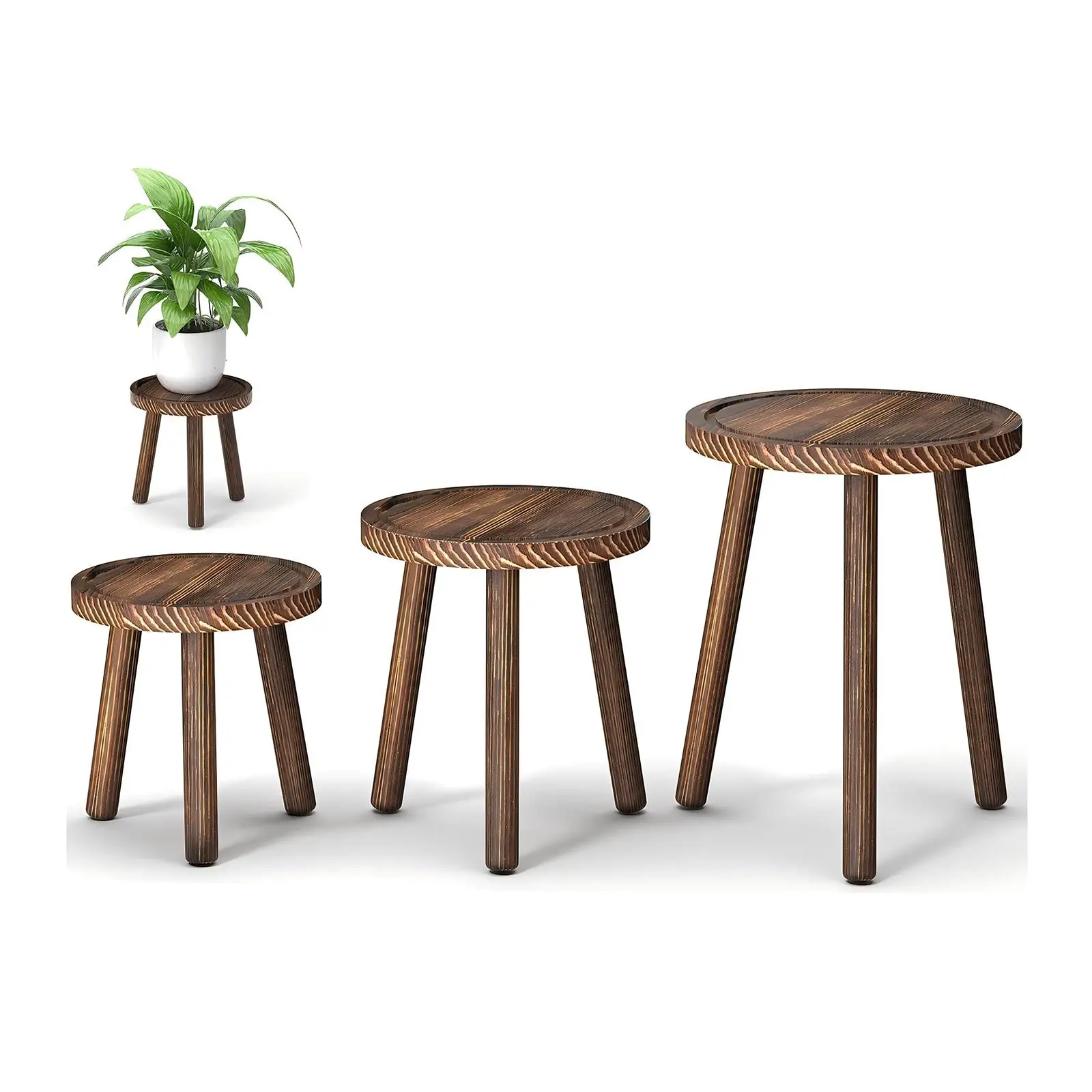 Home Office With Plants - Set di 3 Supporti per Piante