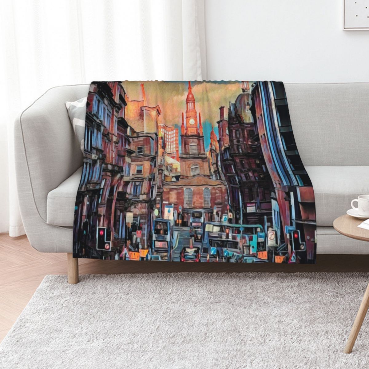Home Office In Glasgow - Coperta Glasgow Streets, coperta calda per