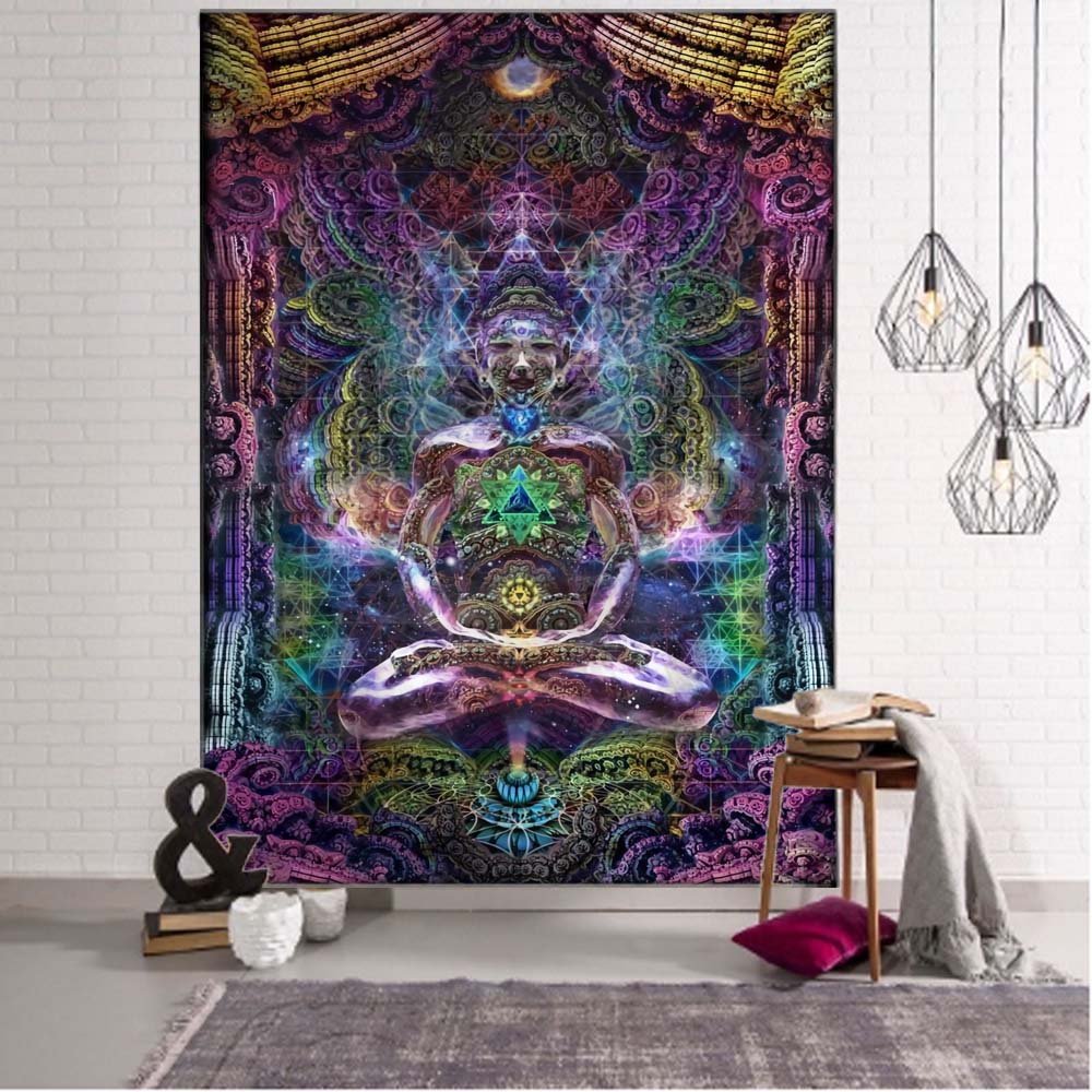 Home Office Yoga Room - Arazzo da Parete Chakra, Arte Psichedelica,