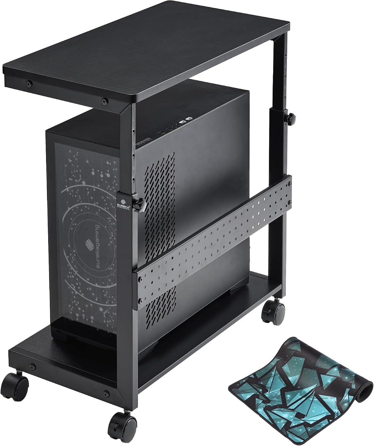 Home Office Printer - Carrello per Computer in Metallo Regolabile