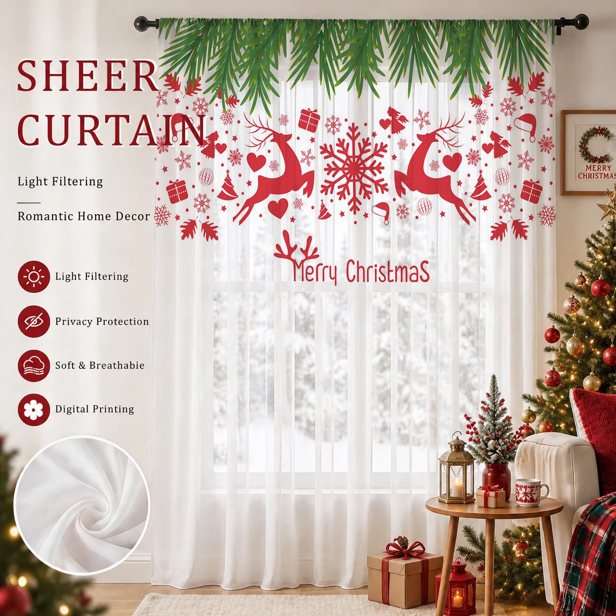 Tenda Trasparente Sfumata Nata - Home Office With Plants recensione e prezzo