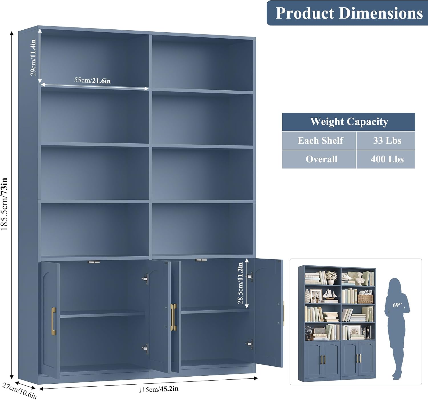 Libreria Doppia Larghezza con  - Home Office Industrial Style recensione e prezzo
